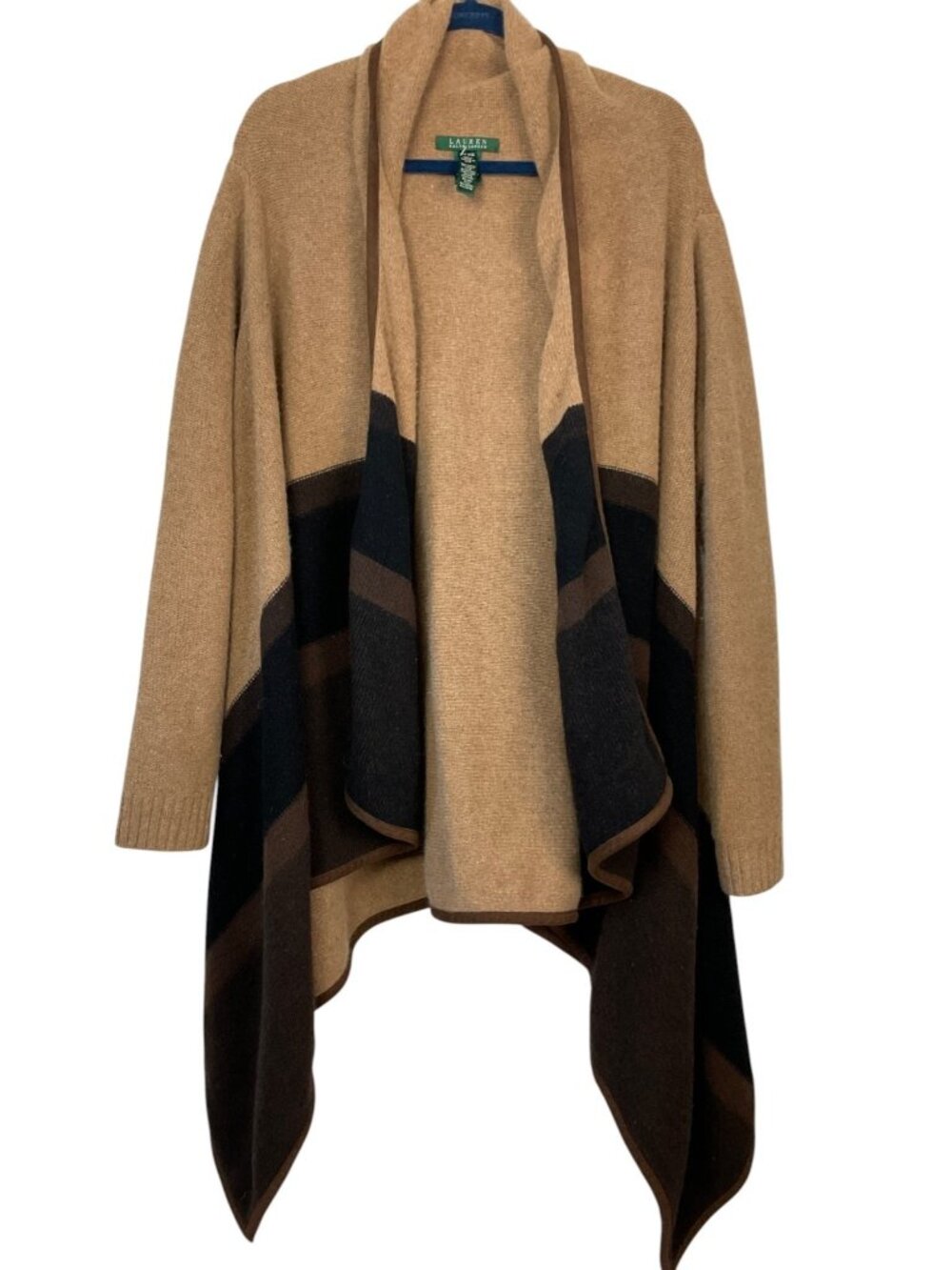 Lauren Ralph Lauren Wool Angora Knit Wrap Cardigan Sweater